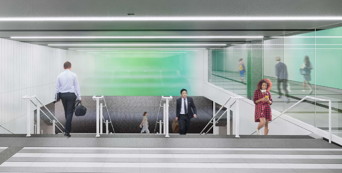 Intérieur d'une station du REM Intérieur d'une station du REM