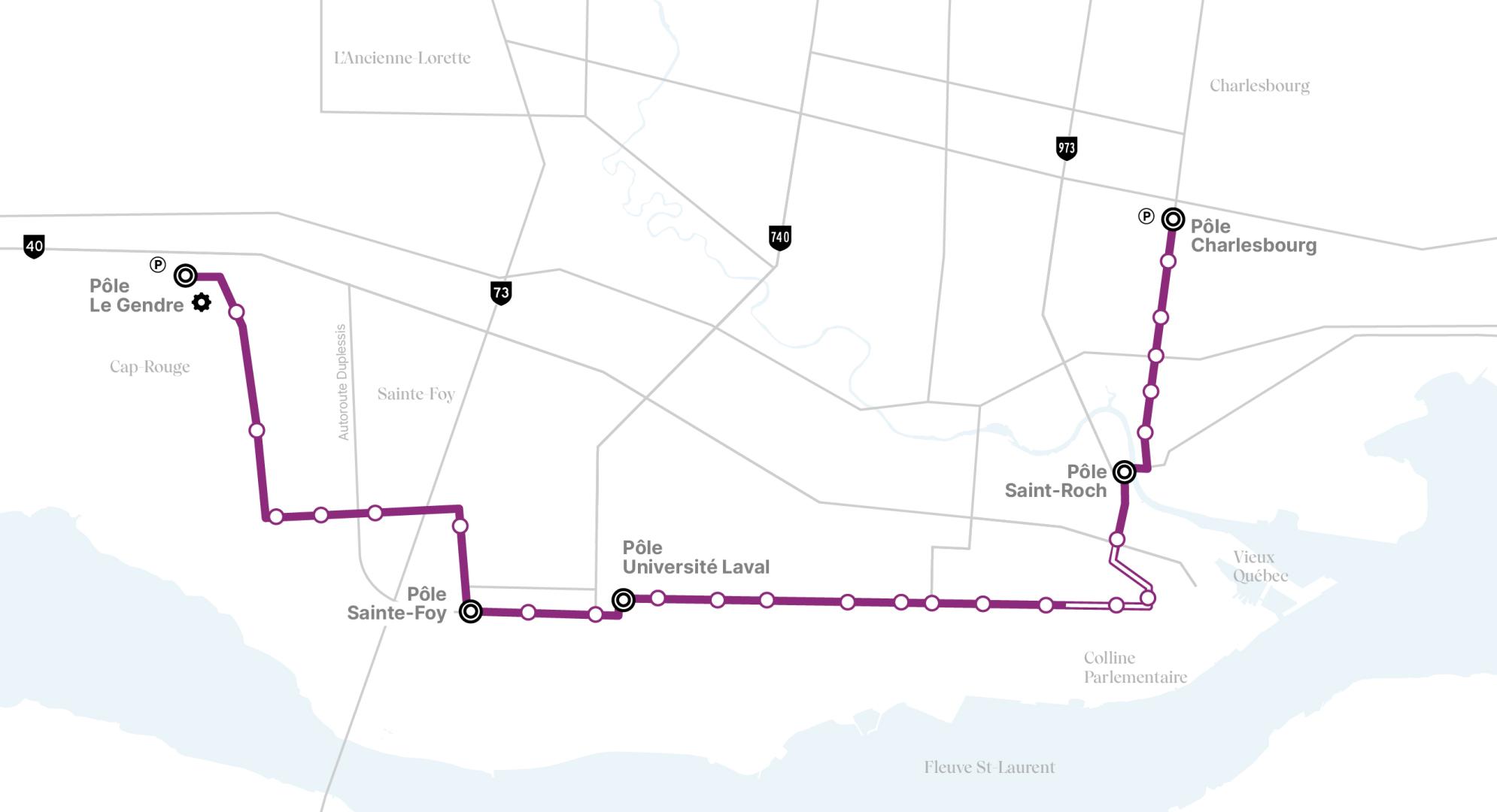 Carte du réseau TramCité